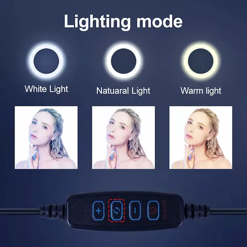 E-LIGHT ST10-5 26cm LED Ring Light with Tripod and Remote Photo 16
