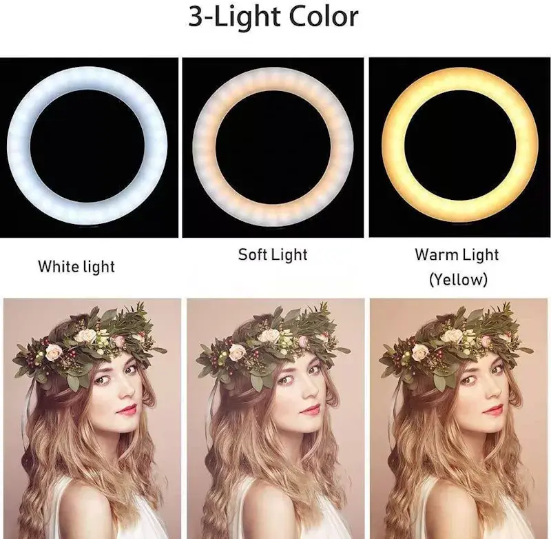 E-LIGHT ST10-5 26cm LED Ring Light with Tripod and Remote Photo 17