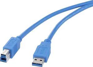 USB kabelis Renkforce RF-4260504 USB 3.2 Gen 1 USB A uz USB B 2 m zils 5 Gbit/s