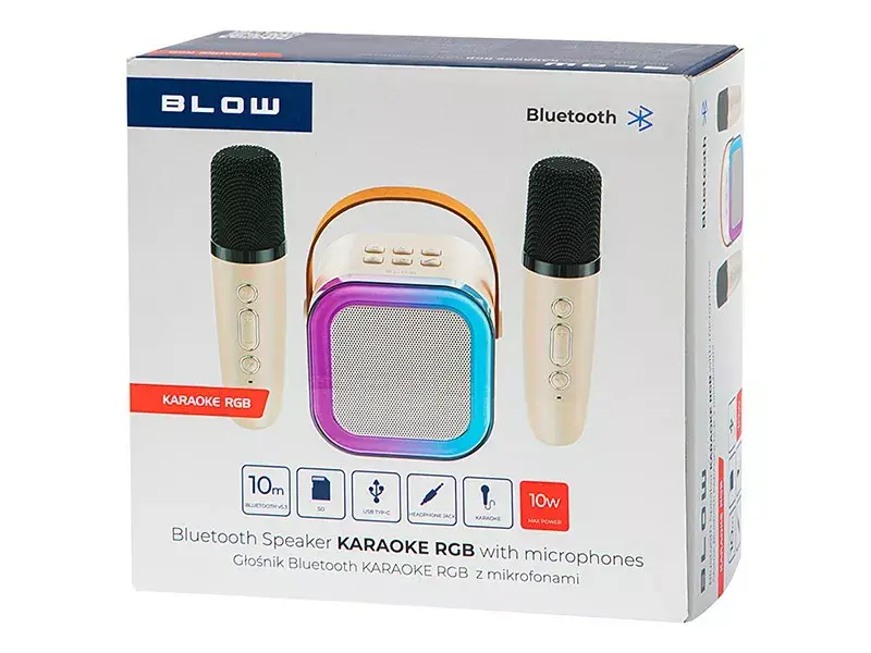 Колонка караоке, BLOW, KARAOKE RGB Bluetooth Speaker Photo 4