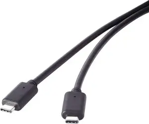 Кабель USB 3.1 Gen 2 Renkforce 1 м с разъёмом USB-C, чёрный