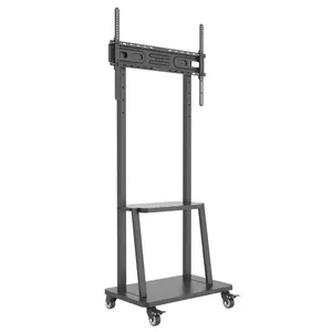 Techly Floor Stand with Shelf for 32-70" LCD/LED/Plasma TV Black 70kg