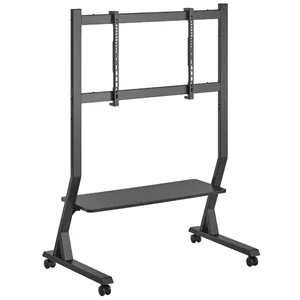 Floor stand TECHLY 366983 for 45–90" TVs, black, steel, height 1026–1126 mm, max VESA 800x400, load 60 kg