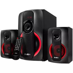 Skaļruņi SVEN MS-304, melni (40W, FM, USB/SD, displejs, RC, Bluetooth)