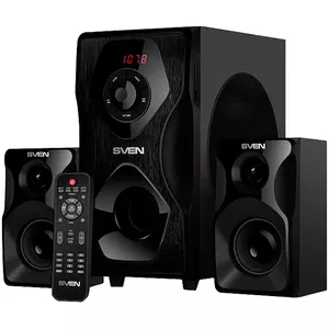 Skaļruņi SVEN MS-2055, melni (55W, FM, USB/SD, displejs, RC, Bluetooth)