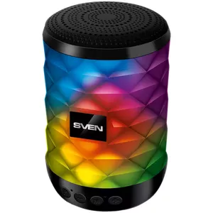 Skaļrunis SVEN PS-55, melns (5W, TWS, Bluetooth, FM, USB, microSD, 600mA*h)