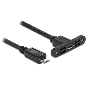 USB Cable DeLOCK 85245 USB 2.0 0.25 m Micro-USB B Black