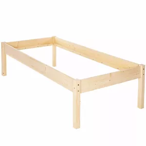 Vienstāvu koka gulta Springos BD004 200x90 cm — masīvkoka konstrukcija