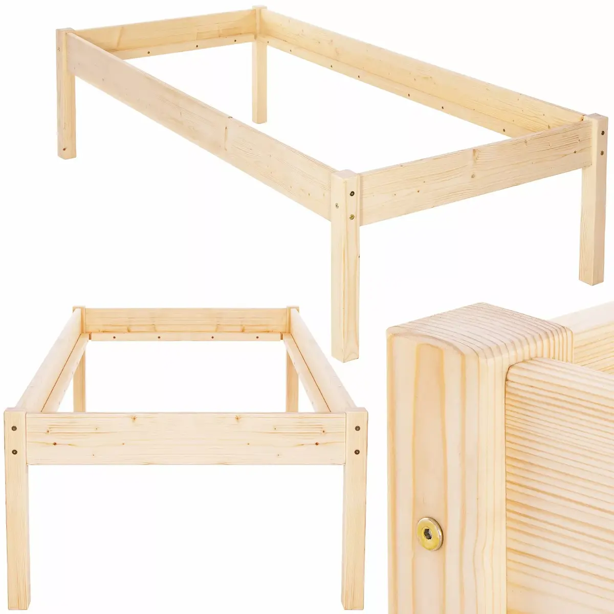 Springos BD004 vienstāvu koka gulta 200x90 cm Photo 8