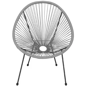 Стул для сада Springos GF0086 серый — уличное сиденье, размеры 72×82×85 см
