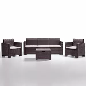 Садовая мебель BICA Set Nebraska 3 brown — комплект для отдыха на улице, коричневый