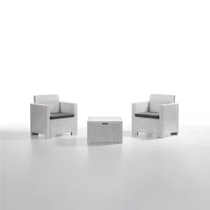 Garden furniture set BICA Nebraska Terrace white – outdoor seating and table set