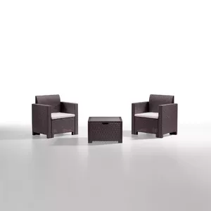 Garden furniture set BICA Nebraska Terrace brown – outdoor seating set, multi-piece terrace set