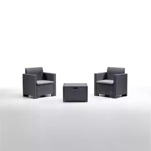 Garden furniture set BICA Nebraska Terrace grey — outdoor seating set, model 1690734