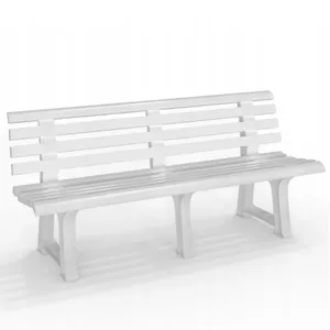 Скамья для сада BICA Olimpia 150x53x77 см, белая, уличная скамья