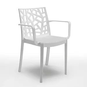 Armchair BICA Matrix 16353 white — outdoor/indoor seating, stackable plastic frame