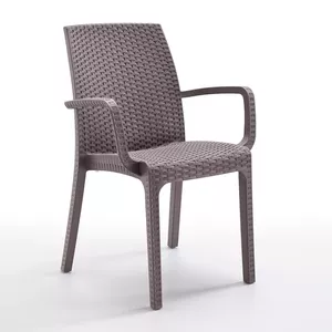 Garden chair BICA Indiana beige — outdoor seating, stackable resin/plastic construction