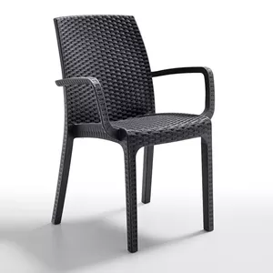Garden chair BICA Indiana grey — outdoor seating, stackable design, weather-resistant finish
