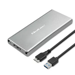 Aluminum enclosure QOLTEC 51833 for M.2 SSD, SATA to USB 3.0, supports up to 2TB