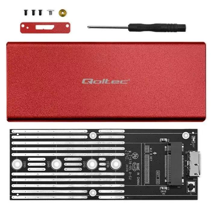 SSD korpuss QOLTEC 51831 USB 3.0 priekš M.2 SATA Photo 9