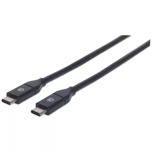USB-C Cable Manhattan USB31CC50CM 50cm Male to Male Black