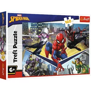 Puzle TREFL Spiderman Power, 160 gab. — bērnu puzle ar Zirnekļcilvēka attēlu