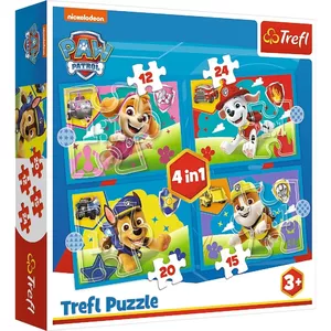 Набор пазлов TREFL 4in1 Running dogs (Paw Patrol) — 4 пазла в одной коробке