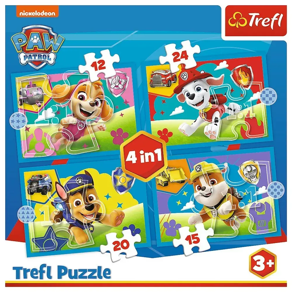 TREFL 4in1 Running dogs (Paw Patrol) puzļu komplekts Photo 5