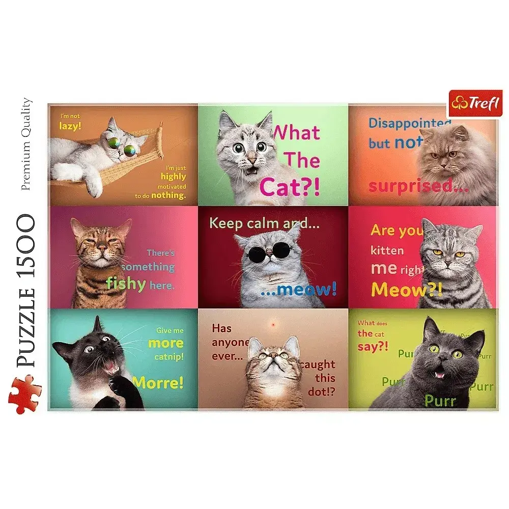 TREFL Funny cats mozaīka — 1500 gab. Photo 3