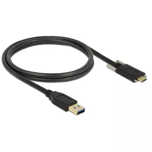 USB кабель DeLOCK 83718 USB 3.2 Gen 2 1м USB A USB C черный