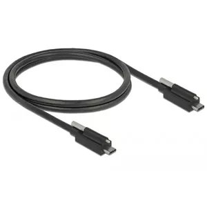 USB Cable DeLOCK 83719 USB 3.2 Gen 2 1m USB C Black