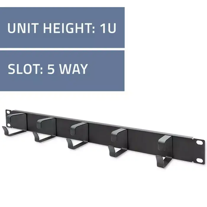 Kabeļu organizators QOLTEC 54515 1U 19" skapjiem Photo 3