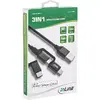InLine 3-in-1 USB kabelis USB-A M uz Micro-USB+USB-C+Lightning Photo 2