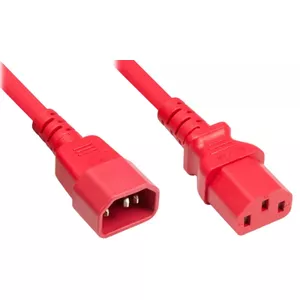 Power Cable Alcasa 1600-R015 Red 1.5m C13 C14