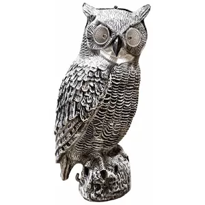 Садовый декор BESK Сова 19×18×43 см с солнечной подсветкой и звуком