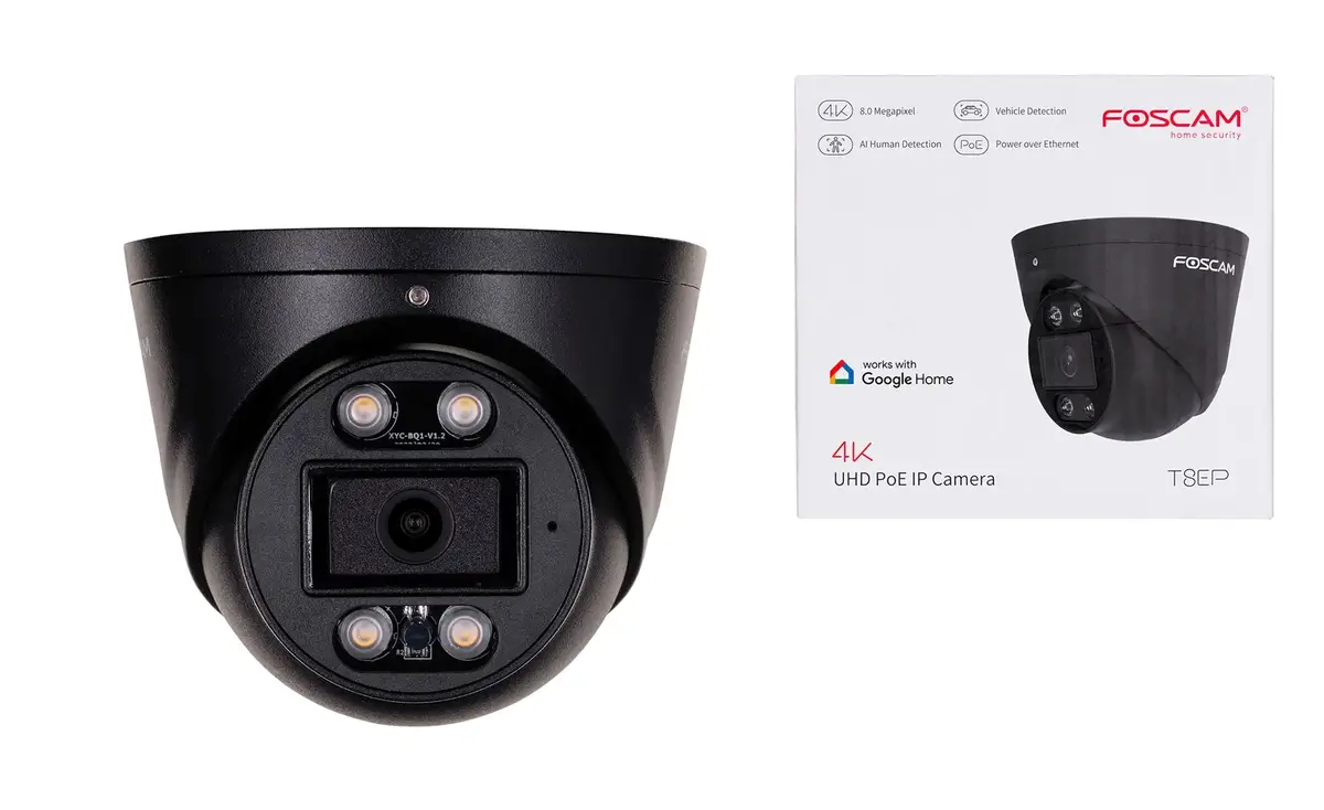 Videonovērošanas kamera Foscam T8EP 8MP POE IP kamera melna Photo 13
