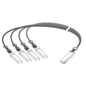 Extreme networks 5m QSFP+ волоконно-оптический кабель QSFP+ 4x SFP+ Черный