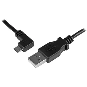 StarTech.com USBAUB50CMLA USB kabelis 0,5 m USB 2.0 USB A Micro-USB B Melns