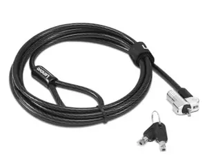 Кабельный замок Lenovo 4XE1L51710 для ноутбука с ключом 1.8 м черный