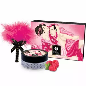 Набор массажного порошка Shunga Raspberry — съедобный ароматный порошок для интимного массажа