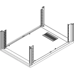 Mounting Accessory SCHROFF Buerst.Leist. + Bod.Blech 50kg 27230055 — mounting bracket and base plate, load 50 kg