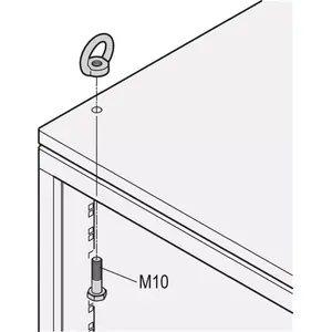 Lifting Eye Kit M10 4pcs SCHROFF for rack accessories, M10 lifting eyes, set of 4