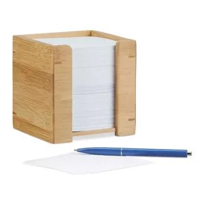Диспенсер для заметок Relaxdays Bamboo 900 листов 105x105x105 мм