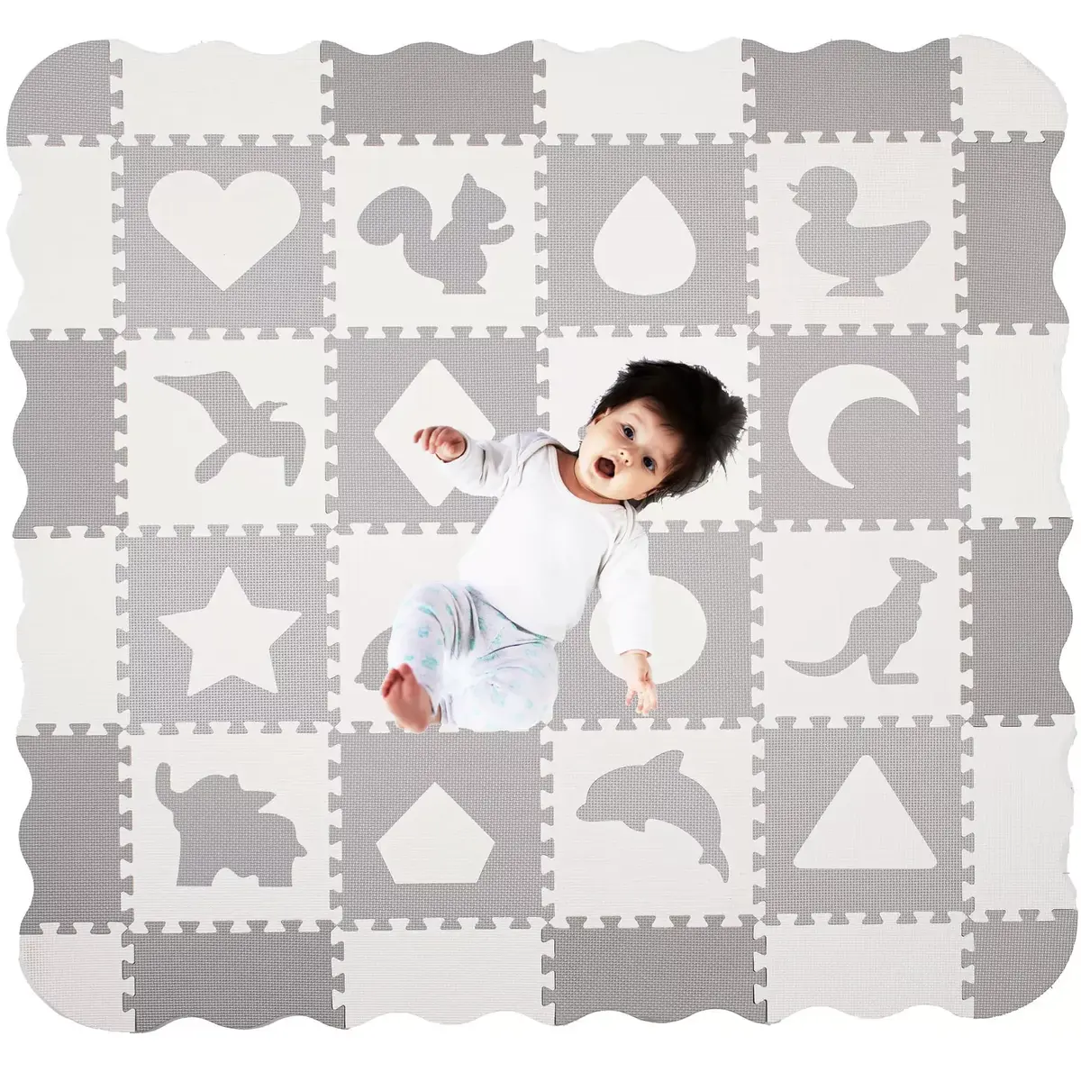 Springos Foam Play Mat Puzzle 150x150 cm Photo 8