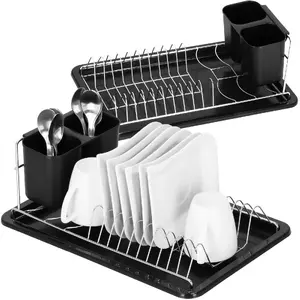 Dish dryer Springos KI0137, compact countertop dish rack 19×40×12.5 cm