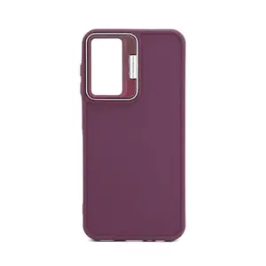 Гибридный чехол iLike для Samsung Galaxy A35 с подставкой для камеры, сливовый
