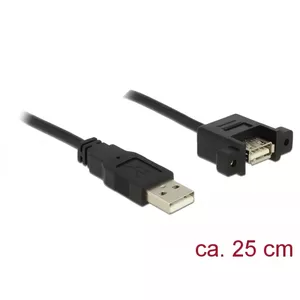 USB cable DeLOCK 85462 USB 2.0 0.25 m Black