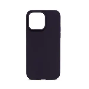 Silicone soft-touch protective case connect for Apple iPhone 14 Pro Max, purple