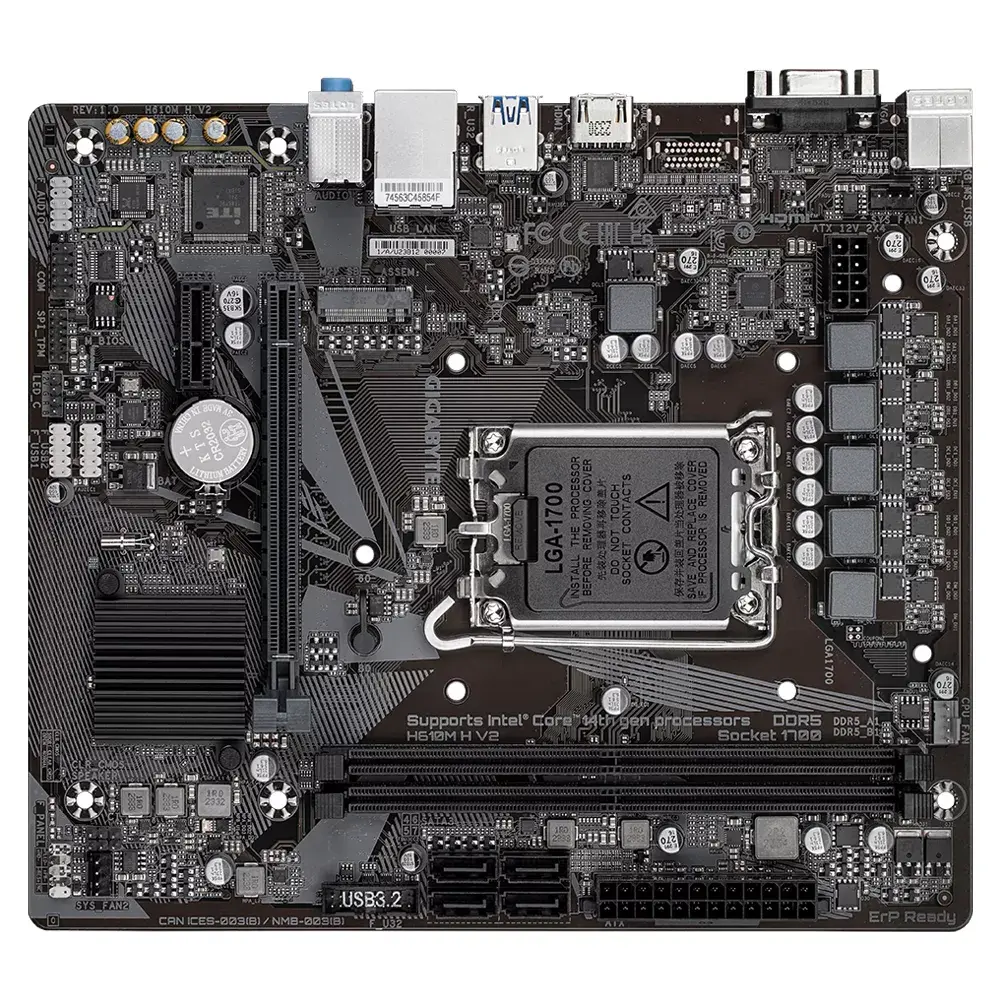 Pamatplate GIGABYTE H610M H V2, H610 Photo 4