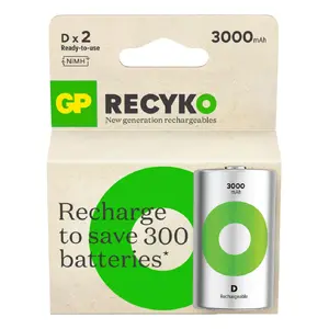 Rechargeable battery GP Batteries ReCyko Pro RECYKO D NiMH 63.5g